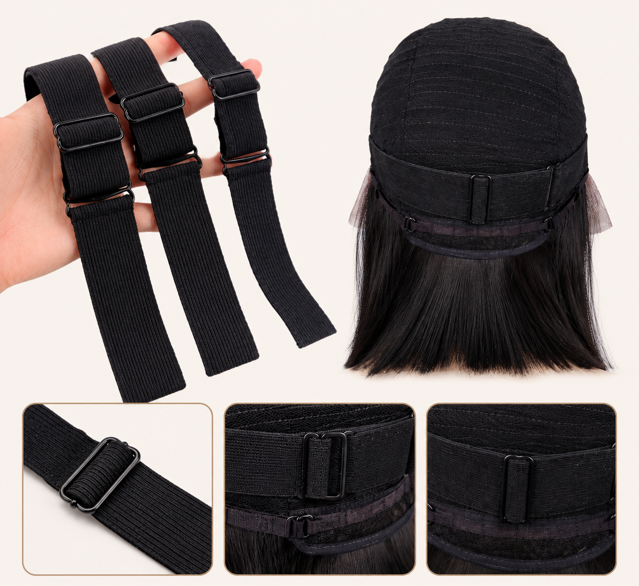 ADJUSTABLE WIG BELT