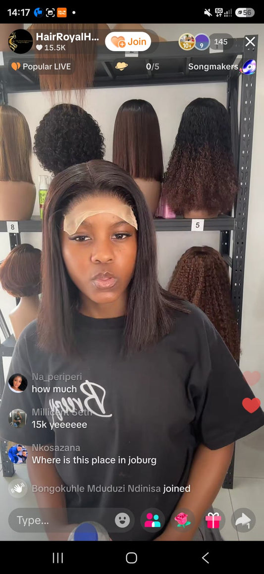 Raw 10inch 5x5 closure wig