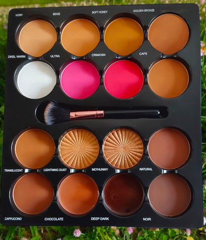 Concealer Palette with Colour Blush Highlights