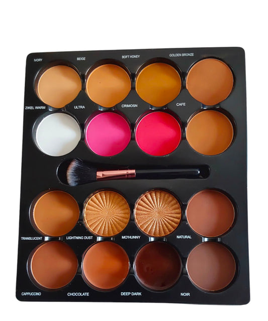Concealer Palette with Colour Blush Highlights